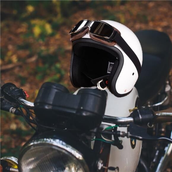 Motorcycle goggles vintage aviator anti fog riding glasses for men and women - Picture 4 of 7